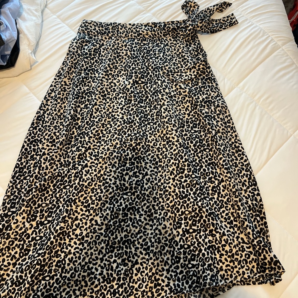 Nine West Leopard Print Skirt